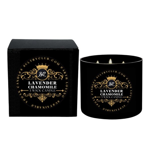 Lavender And Chamomile 3 Wick Candle - Picture 1 of 3